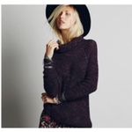 Free People  Dylan Tweedy Size Medium Boho Cowl Neck Wool Blend Sweater Outdoor Photo 1