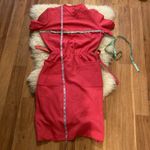 Fashioned By Lampl Vintage Short Sleeve Pink Midi Dress Ribbed Pockets EUC Sz M Size M Photo 9