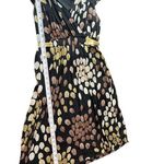 Y2K Soft Lined Mesh Paint Look Design Empire Tie Waist Lettuce Hem Dress 16 Black Photo 8