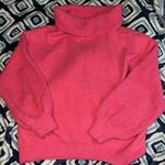 Lulus Committed To Cozy Hot Pink Cowl Neck Sweater Size XS Photo 2