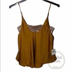 Free People Intimately Turn it On Sequined layered Camisole in Amber sz sm NWT Photo 3