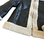 Mother The Boxy Zip Moto Jacket Leader of the Pack Vegan Leather Size Small Black Photo 4