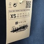 ZARA  Basic Western Navy Blue Bell Sleeve Fringe Aztec Trim Jacket Size XS NWT Photo 13