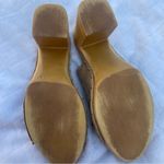 Avellini Italy Y2K Suede Clog Mules Sandals US 9.5 Tan "Wood" Block Heel Studded Photo 2