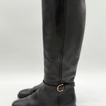 Salvatore Ferragamo Black Pull On Riding Boots Italian Leather Equestrian 7.5 Photo 0