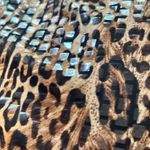 Misook  Leopard  Zip up Jacket Brown Animal Print Sequin Photo 4