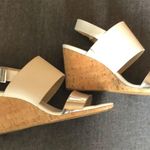 Calvin Klein white/cork leather wedge sandal size 8 Photo 0