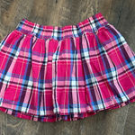 Gilly Hicks  Sidney Ruffle‎ Plaid Skirt Hot Pink Size Large Photo 0