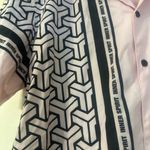 PacSun  Black and Pink Patterned Geometric Men's Shirt Photo 3