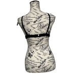 Urban Outfitters  Black Sheer Glitter Mesh Bralette Women’s M – Goth Grunge 90s Photo 2