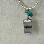 Amethyst Turquoise Beaded Necklace Boho Chic Dangle Pendant Jewelry‎ Purple Photo 1