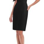 JJ's House  Black Chiffon Off The Shoulder Mini Bridesmaid Dress Size 14 NWT Photo 0