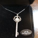 RH Macy & Co. Key Pendant Necklace • NIB • Heart Key • Fine Jewelry Silver Photo 1