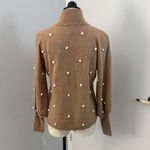 Charter Club Cashmere Luxury Camel Tan Yarn with White Balls - Size M Photo 1