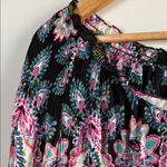 Melissa Paige  size L very boho Black and Pink Paisley Blouse Photo 5
