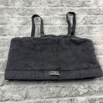 Gymshark  Whitney Simmons Eyelash Knit Bandeau Black Fuzzy Crop Top Womens Size L Photo 2