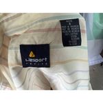 Liz Claiborne button down Liz Sport striped pastel cream pink green purple Photo 6