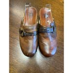 Frye  Leather Clog Women 6 Boho Hippie Lagenlook Cottage Fringe Grunge Weathered Photo 8