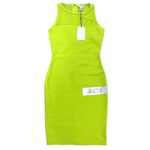 Dress the Population  Aitana Dress Yellow Chartreuse
Mesh Mini Bodycon Bandage M Photo 5