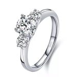 Sterling Silver SIZE 8 925  Classic CZ Engagement Wedding Ring Photo 0