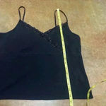 Vintage Y2K Women Black Babydoll Spaghetti Strap Whimsygoth Cami Top Embellished Size L Photo 3