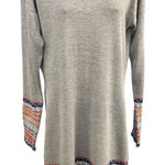 Poof! Poof Sweater Dress Knit Long Sleeve Patterned Trim Casual Comfy Large‎ Photo 0