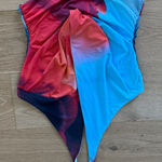 White Fox Boutique White Fox Halter Top Size M Blue Orange Photo 0