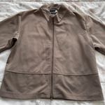 Sympli full zip lightweight brown Taupe Bomber Jacket, size 2 Made in Canada Photo 15