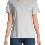 n:philanthropy NWT  Gray Cut-Out Short Sleeve Tee LARGE Photo 0