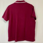 Ultra Club Women’s Whisper Pique Button Short Sleeve Maroon & White NWT Purple Size M Photo 5