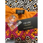 Nicole Miller  Multicolor Geometric Floral Print Sleeveless Shirt Sz M NWT Photo 4