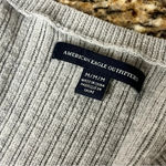 American Eagle  Women’s Grey Babydoll Knit Sweater Mini Dress M Y2k Retro Preppy Photo 10