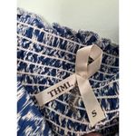 THML  S romper jumpsuit blue white embrodiered strapless Pant Photo 2