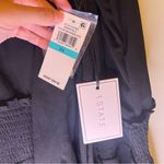 1. State NWT  Black Cold Shoulder Ruffle Sleeve Mini Dress Tiered SZ 0X Modest Photo 4