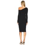 Enza Costa Knit One Shoulder Dress in Black Large New Womens Midi Photo 13