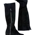 Stuart Weitzman  x Russell & Bromley Over-The-Knee Boots 7.5 Black Suede Wedge Photo 0