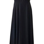 Lulus Black Criss Cross Back Chiffon A-line Long Maxi Dress SMALL Pageant Prom Photo 0