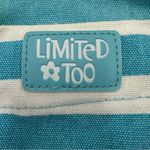 Limited Too Vintage Y2K Flamingo Blue Striped Summer Beach Tote Bag Photo 5