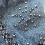 Blue Creek Jeans Vintage Wrap Short Sleeve Acid Wash Denim Top Large Photo 6