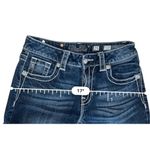 Miss Me Miss Me JB5151P55 Mid Rise Boyfriend Capri Dark Wash Blue Jeans sz 25 Photo 6