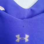 Under Armour ‎ Royal Blue V-neck Athletic Tank Built In Bra Photo 2
