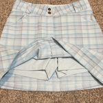 Nike  Golf Skirt Size 2 Light Blue Plaid Lined Skort Dri-Fit Stretch Tech Fabric Photo 5