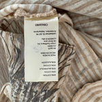 Pilcro Anthropologie Short Sleeve Boxy Striped Floral Tee Shirt XS Tan Photo 6