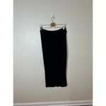 Free People  Boderline Midi Wrap Skirt Black Ribbed Size Large Y2K Photo 3
