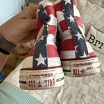 Converse  Red and White Striped High-Tops
Size 7M/9W Photo 4