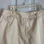 Marsh Landing  Petites Women's 10 P Cream Khaki Knee Length Cotton Pencil Skirt Photo 1