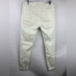 ZARA  Jeans, White Distressed Denim, Cotton Stretch, Skinny Fit, Ripped Casual Photo 6