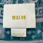 Maeve Anthropologie Women Sheer Green Ruffle Hem Dress 6 Boho Festival Resort Photo 2