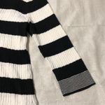 Jeanne pierre Black & White Light Weight Cable Knit Sweater L Photo 3
