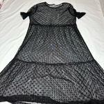 Black mesh tulle ballet core polka dot sheer slip midi Lola Dress Lace Large Photo 5